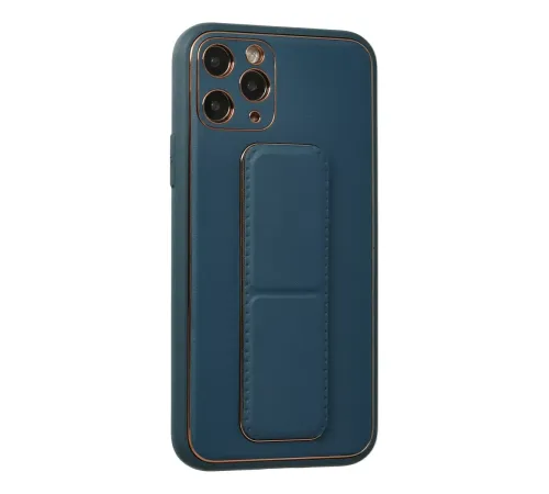 Apple iPhone 11 Pro Kılıf Coco Deri Standlı Kapak - Mavi