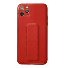 Apple iPhone 11 Pro Max Kılıf Coco Deri Standlı Kapak - Kırmızı