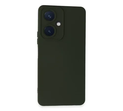 Vivo Y27 Kılıf Nano içi Kadife Silikon - Koyu Yeşil
