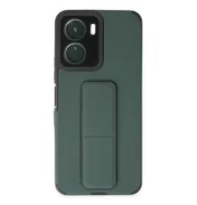 Vivo Y16 Kılıf Mega Standlı Silikon - Yeşil