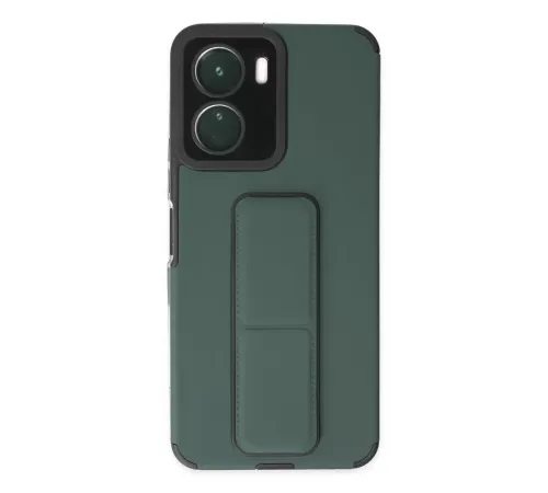 Vivo Y16 Kılıf Mega Standlı Silikon - Yeşil
