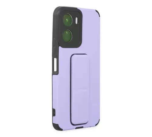 Vivo Y16 Kılıf Mega Standlı Silikon - Lila