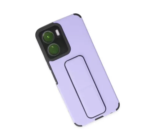 Vivo Y16 Kılıf Mega Standlı Silikon - Lila