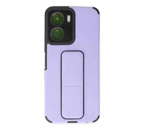 Vivo Y16 Kılıf Mega Standlı Silikon - Lila