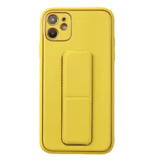 Apple iPhone 12 Kılıf Coco Deri Standlı Kapak - Sarı