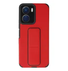 Vivo Y16 Kılıf Mega Standlı Silikon - Kırmızı