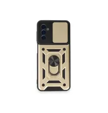 Samsung Galaxy M14 5G Kılıf Pars Lens Yüzüklü Silikon - Gold