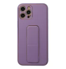 Apple iPhone 12 Pro Kılıf Coco Deri Standlı Kapak - Lila