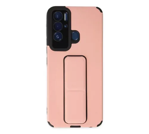 Tecno Pova Neo Kılıf Mega Standlı Silikon - Pudra