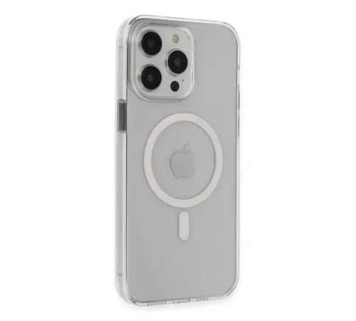 Apple iPhone 15 Pro Max Kılıf Tron Şeffaf Magsafe Kapak - Şeffaf