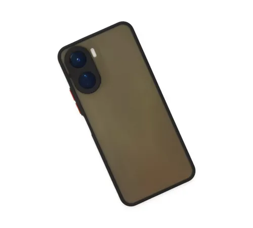Vivo Y16 Kılıf Montreal Silikon Kapak - Siyah