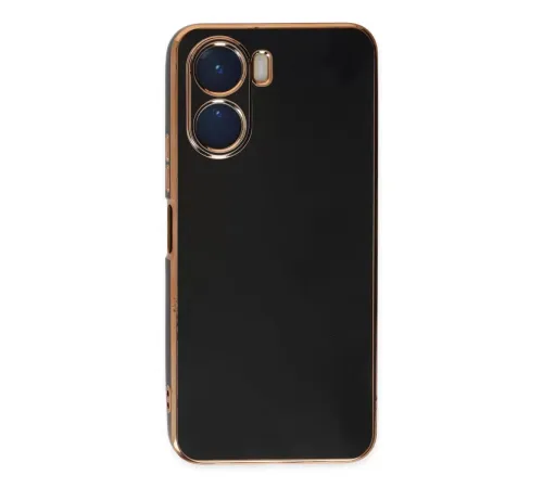 Vivo Y16 Kılıf Volet Silikon - Siyah