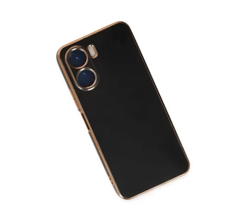 Vivo Y16 Kılıf Volet Silikon - Siyah