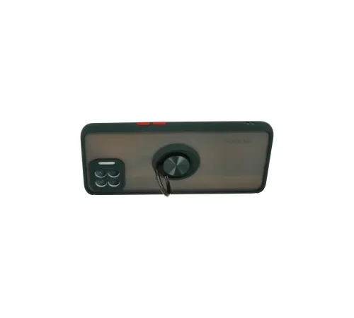 Reno 4 Lite Kılıf Montreal Yüzüklü Silikon Kapak - Yeşil