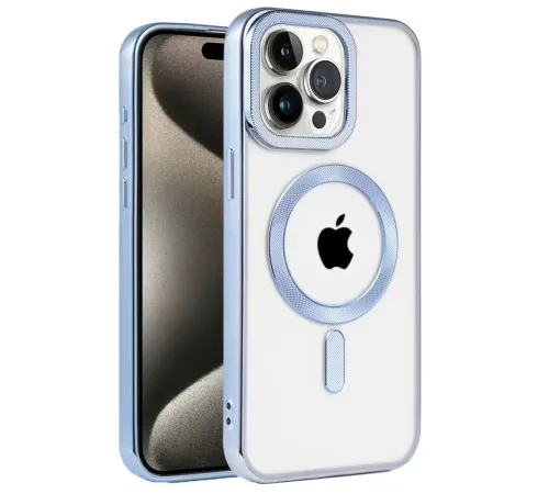Apple iPhone 14 Pro Kılıf Kronos Magsafe Kapak - Sierra Blue