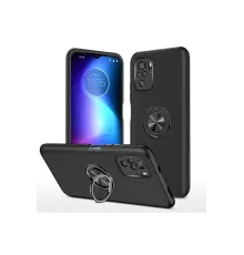 Xiaomi Poco F3 Kılıf Elit Yüzüklü Kapak - Siyah