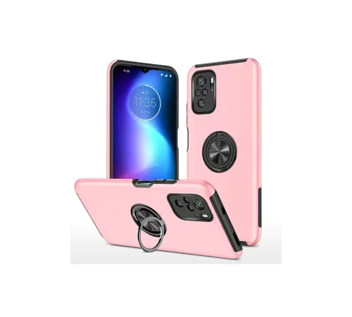 Xiaomi Poco F3 Kılıf Elit Yüzüklü Kapak - Pembe