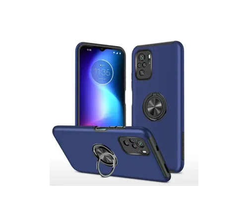 Xiaomi Poco F3 Kılıf Elit Yüzüklü Kapak - Lacivert