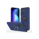 Xiaomi Poco F3 Kılıf Elit Yüzüklü Kapak - Lacivert