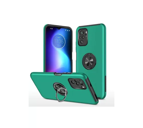 Xiaomi Poco F3 Kılıf Elit Yüzüklü Kapak - Yeşil
