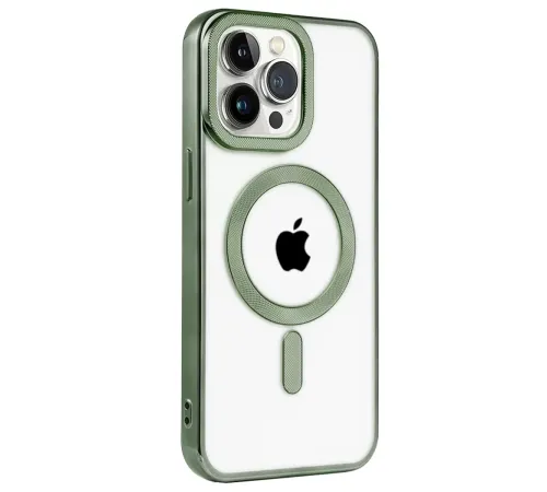 Apple iPhone 14 Pro Max Kılıf Kronos Magsafe Kapak - Koyu Yeşil