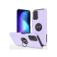 Xiaomi Poco F3 Kılıf Elit Yüzüklü Kapak - Mor