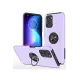 Xiaomi Poco F3 Kılıf Elit Yüzüklü Kapak - Mor