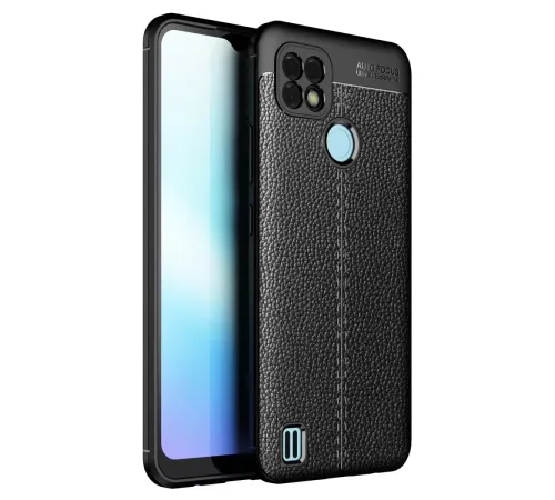 Realme C21 Kılıf Auto Focus Kapak - Siyah