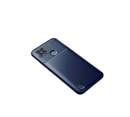 Realme C21 Kılıf Auto Focus Karbon Kapak - Lacivert