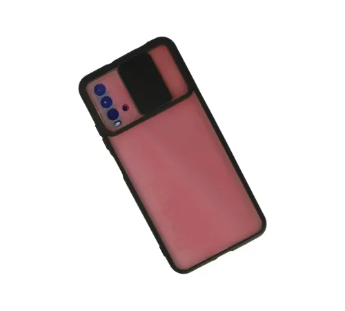 Xiaomi Redmi 9T Kılıf Palm Buzlu Kamera Sürgülü Silikon - Siyah