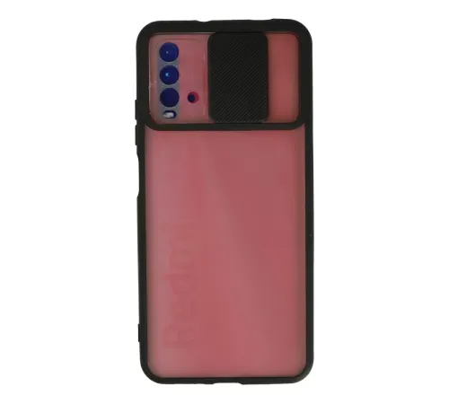 Xiaomi Redmi 9T Kılıf Palm Buzlu Kamera Sürgülü Silikon - Siyah