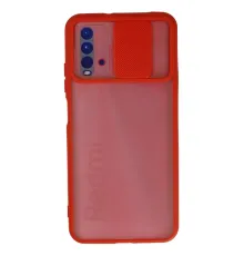 Xiaomi Redmi 9T Kılıf Palm Buzlu Kamera Sürgülü Silikon - Kırmızı