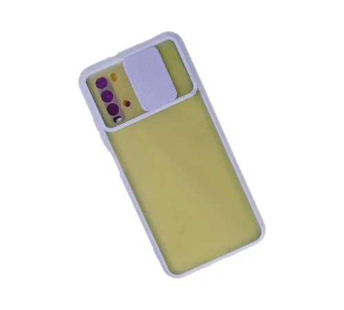 Xiaomi Redmi 9T Kılıf Palm Buzlu Kamera Sürgülü Silikon - Lila