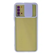 Xiaomi Redmi 9T Kılıf Palm Buzlu Kamera Sürgülü Silikon - Lila