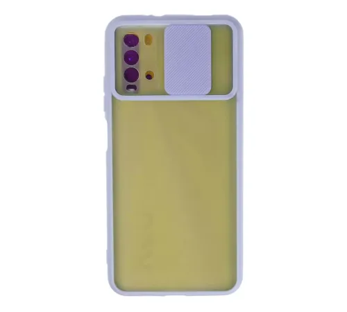 Xiaomi Redmi 9T Kılıf Palm Buzlu Kamera Sürgülü Silikon - Lila