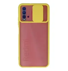Xiaomi Redmi 9T Kılıf Palm Buzlu Kamera Sürgülü Silikon - Sarı