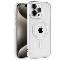 Apple iPhone 15 Pro Kılıf Kronos Magsafe Kapak - Gümüş