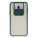 Samsung Galaxy J7 Kılıf Palm Buzlu Kamera Sürgülü Silikon - Yeşil