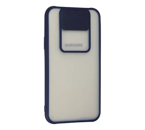 Samsung Galaxy J7 Kılıf Palm Buzlu Kamera Sürgülü Silikon - Lacivert