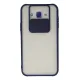 Samsung Galaxy J7 Kılıf Palm Buzlu Kamera Sürgülü Silikon - Lacivert