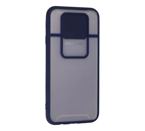 Samsung Galaxy J7 Pro / J730 Kılıf Palm Buzlu Kamera Sürgülü Silikon - Lacivert