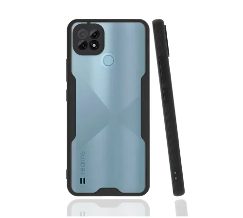 Realme C21 Kılıf Platin Silikon - Siyah