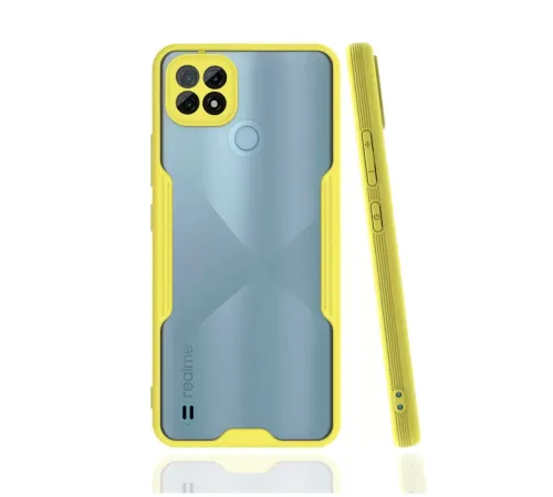 Realme C21 Kılıf Platin Silikon - Sarı