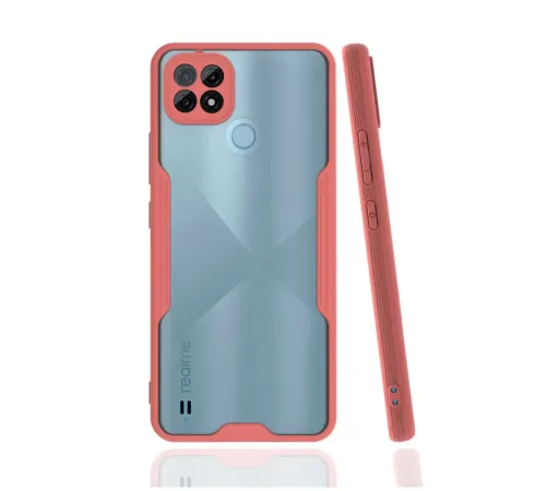 Realme C21 Kılıf Platin Silikon - Pembe