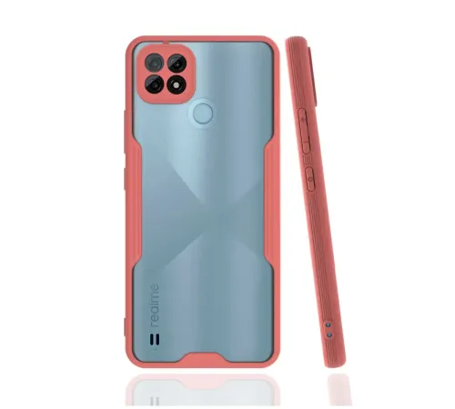 Realme C21 Kılıf Platin Silikon - Pembe