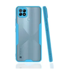 Realme C21 Kılıf Platin Silikon - Mavi