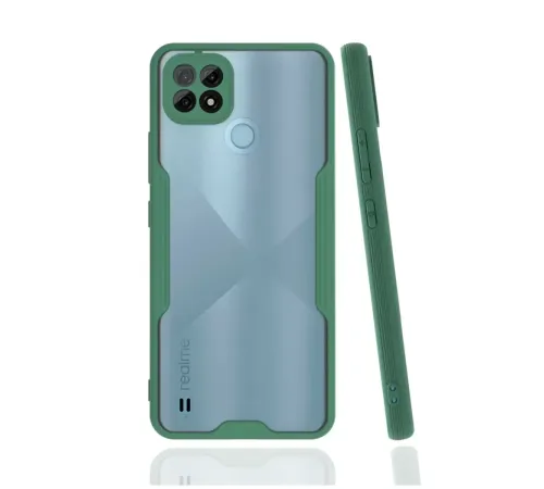 Realme C21 Kılıf Platin Silikon - Yeşil