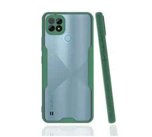 Realme C21 Kılıf Platin Silikon - Yeşil