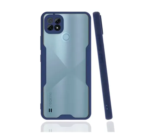 Realme C21 Kılıf Platin Silikon - Lacivert