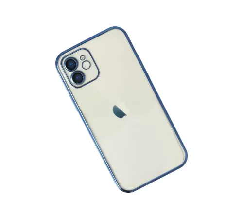 Apple iPhone 12 Kılıf Lensli Silikon - Lacivert
